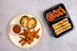 Vegetarische coleslaw wrap met tempeh