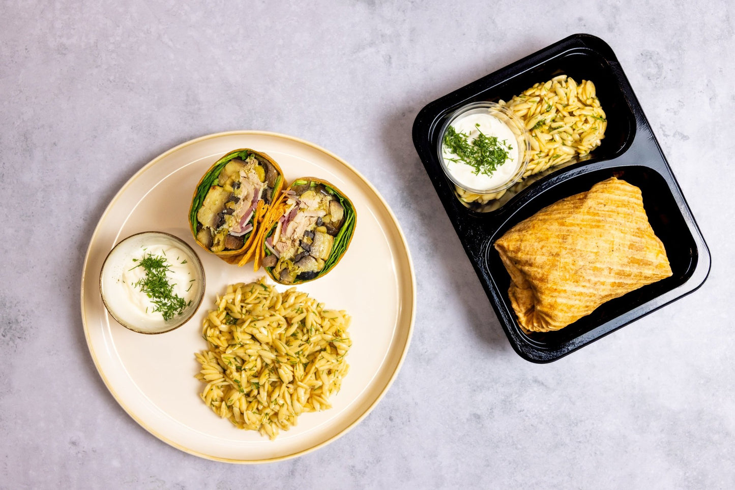 Griekse wrap met kip en tzatziki - Tessa's