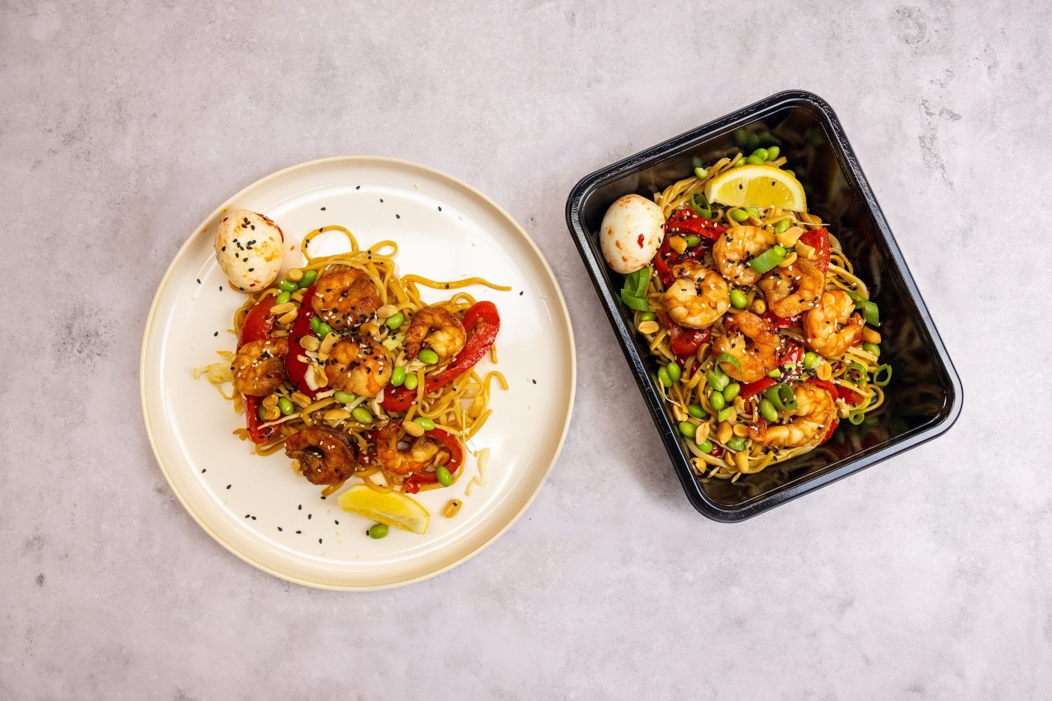 Pad Thai met tempeh en noodles - Tessa's