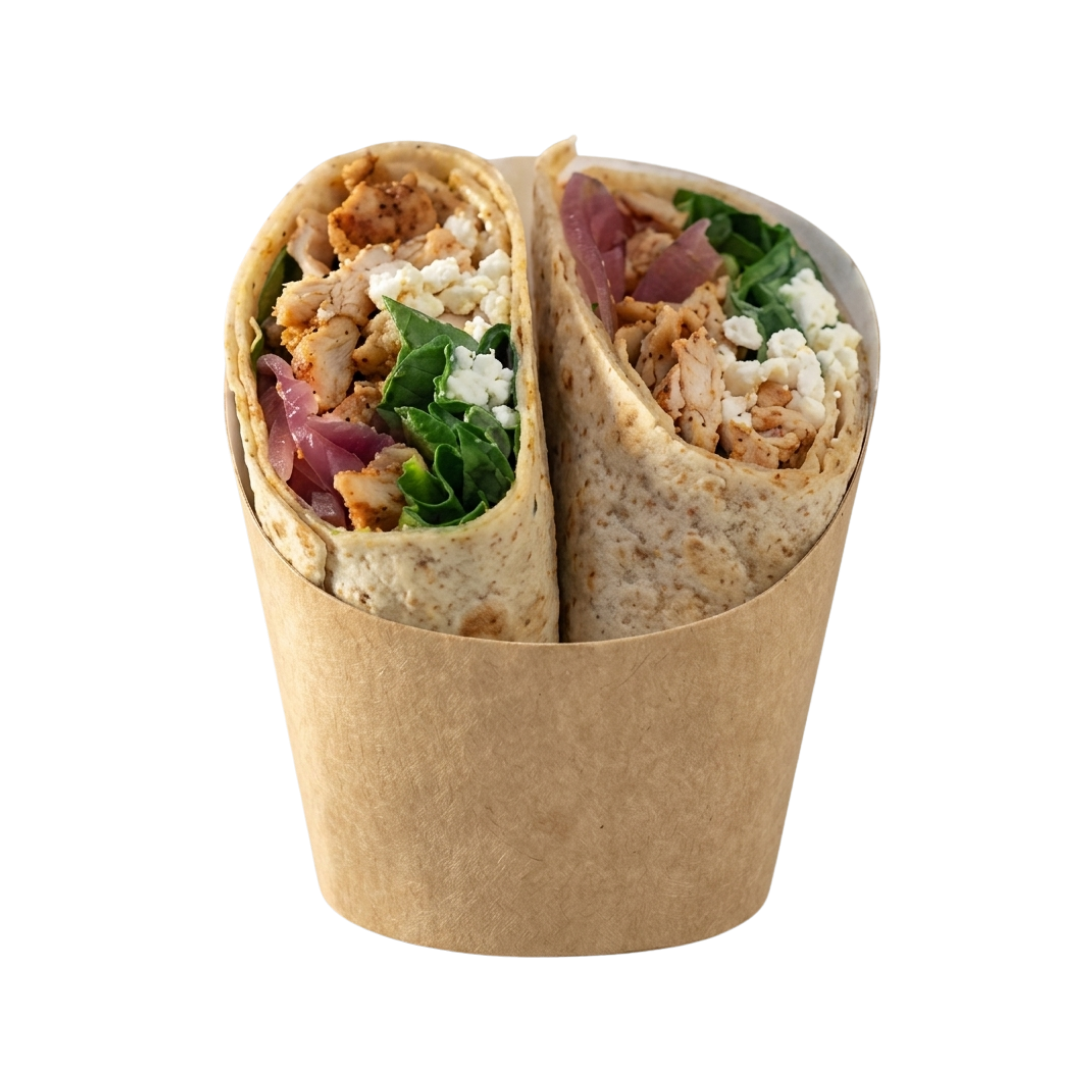 Proteïne wrap met kip en cottage cheese
