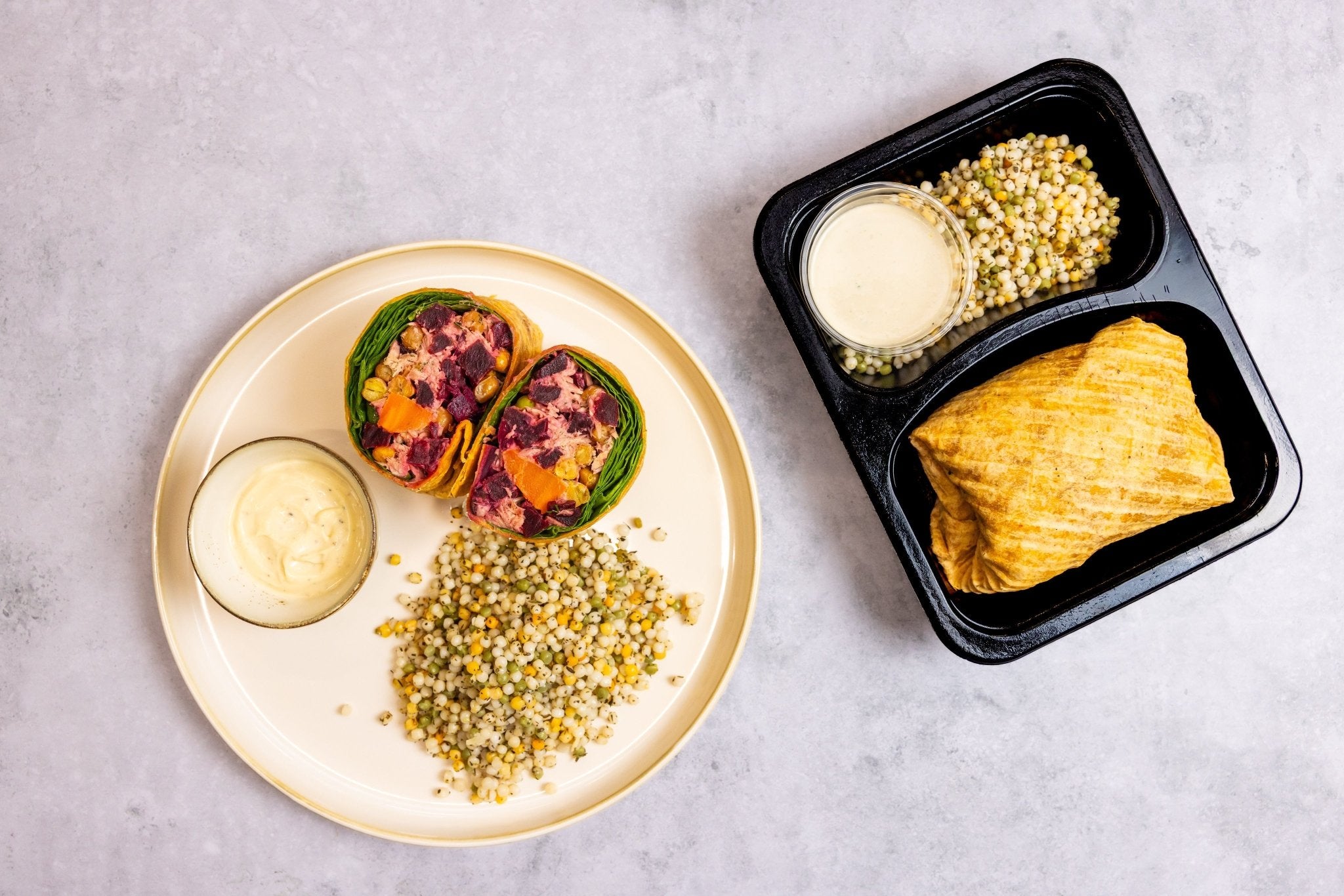 Rode bieten wrap met tonijn - Tessa's