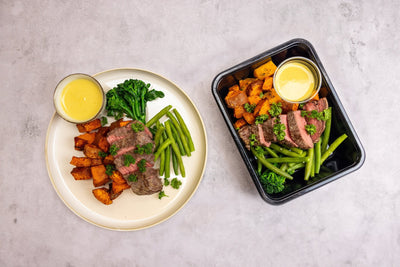 Chimichurri bavette met zoete aardappel