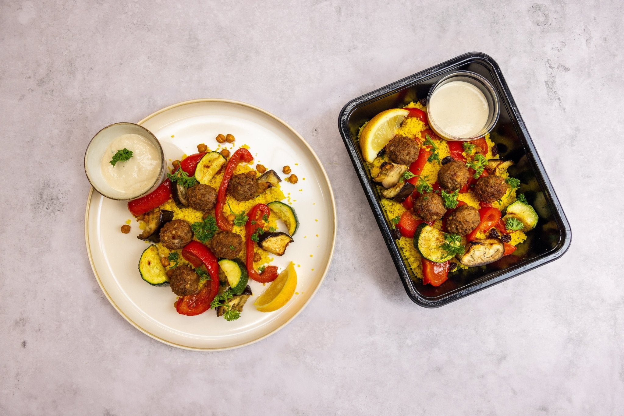 Vegetarische kofte met falafel en couscous - Tessa's